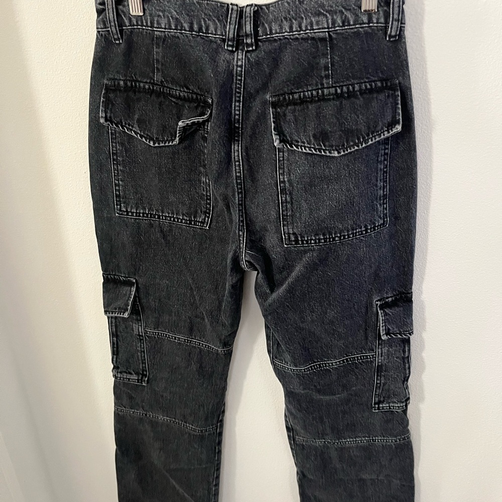 Frame Denim Black Utility Cargo Straight Leg Jeans 29 - Picture 7 of 7